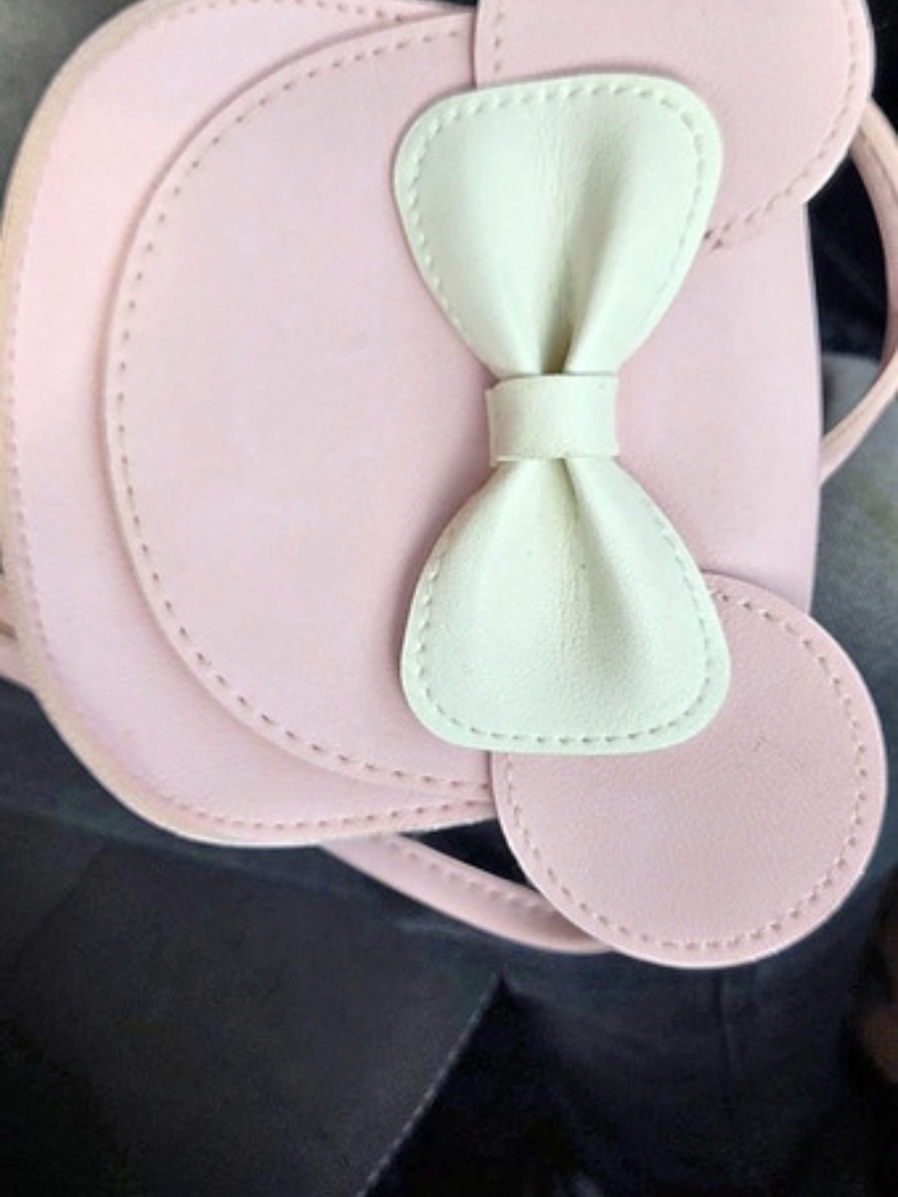 Little Dress Up Shop Minnie Mouse Purse - Light Pink/White Bow Pink & White Bow